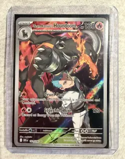 Pokemon Destined Rivals Team Rockets Houndoom 191/182 Illustration Rare - Image 4