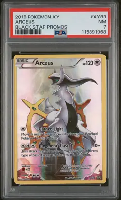 2015 POKEMON XY BLACK STAR PROMO ARCEUS #XY83 PSA 7 NM #115891968 - Image 1
