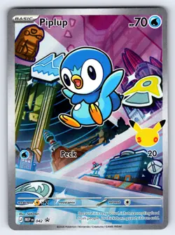 Piplup 042 Holo Promo MEP Pokemon TCG NM - Image 1