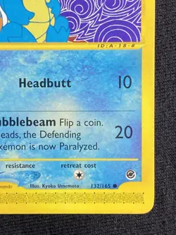 Pokemon TCG Squirtle 132/165 Expedition Base Set Common English 40 HP - Image 3