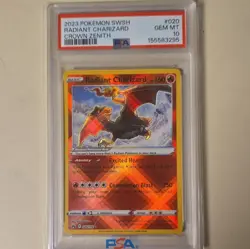 2023 Pokemon Crown Zenith Radiant Charizard 020/159 Holo PSA 10 - Image 1