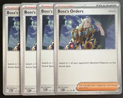 Boss's Orders 114/132 Uncommon Pokemon TCG Playset x4 Non Holo MEG NM - Image 1