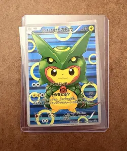 Nintendo Pokemon TCG Poncho-Wearing Pikachu 230/XY-P Japanese Holo Promo 2016 - Image 1