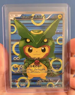 Nintendo Pokemon TCG Poncho-Wearing Pikachu 230/XY-P Japanese Holo Promo 2016 - Image 3