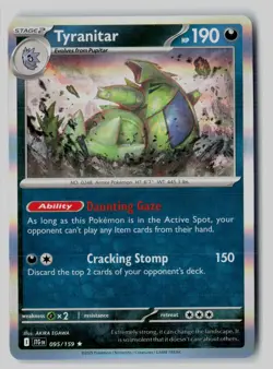 Tyranitar 095/159 Rare Journey Together Pokemon Holo NM - Image 1