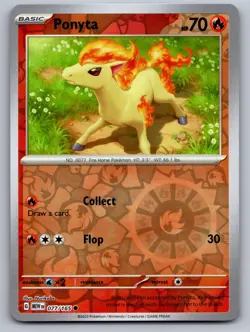 Ponyta 077/165 Common 151 Pokemon Reverse Holo NM - Image 1