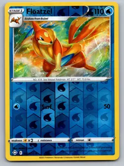 Floatzel 023/072 Uncommon Shining Fates Pokemon Reverse Holo NM - Image 1