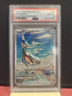 Skarmory 209/191 Sv08: Surging Sparks Holo PSA 10 GRADED POKEMON - Image 1