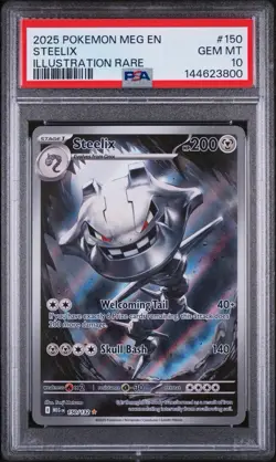 2025 POKEMON MEG EN-MEGA EVOLUTION #150 STEELIX ILLUSTRATION RARE PSA 10 - Image 1