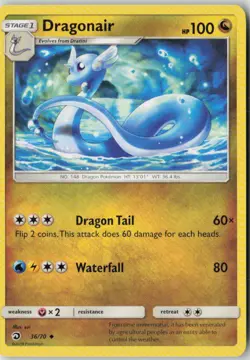 Dragonair 36/70 Uncommon Dragon Majesty Pokemon Lightly Played - Image 1