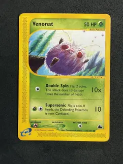 Skyridge Venonat 112/144 Pokemon Card Tomokazu Komiya LP - Image 1