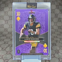 Wild Card Black Tie Edition Aaron Rodgers Quarterback Serial Numbered 1/4 2026 - Image 1