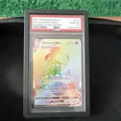 Alcremie VMAX #073 PSA 10 GEM-MINT Shining Fates Secret Rainbow Rare Pokemon TCG - Image 1