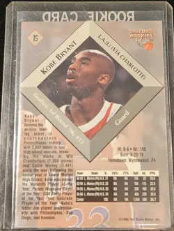 1996 Score Board Basketball Rookies Kobe Bryant #15 (RC) - Image 2