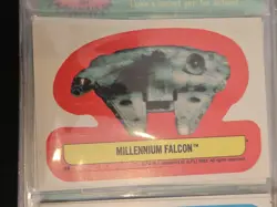 1983 star wars sticker trading card collectible Millennium Falcon - Image 1