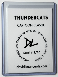 Thundercats Limited Edition Artist Signed "Cartoon Classic" Trading Card 3/10 - Image 2