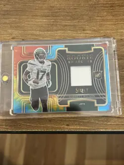 2022 Select Garrett Wilson Tie Dye Rookie Swatches /25 - Image 1