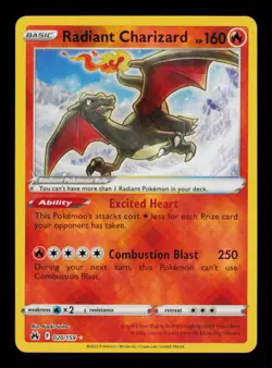 Pokemon Card Radiant Charizard 020/159 Crown Zenith CRZ Holo Shiny NM 2023 - Image 1