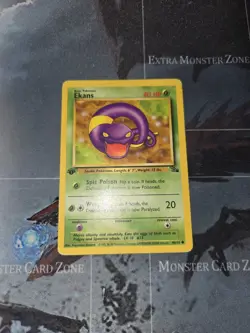 Ekans 46/62 Fossil Regular 1st Edition Pokemon Card Vintage - Image 1