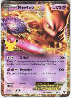 Pokemon Mewtwo EX 54/99 Holo EX Celebrations - Image 1
