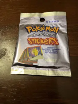 Pokemon Gotta Catch 'em All! Series 1 Stickers (1999). Lot Of 4 Packs. Brand New - Image 2