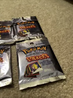 Pokemon Gotta Catch 'em All! Series 1 Stickers (1999). Lot Of 4 Packs. Brand New - Image 5