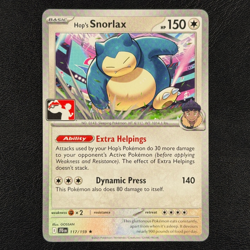 Hop's Snorlax - JTG 117/159 - Non Holo - Play! Pokemon Prize Pack Stamp - NM - Image 1