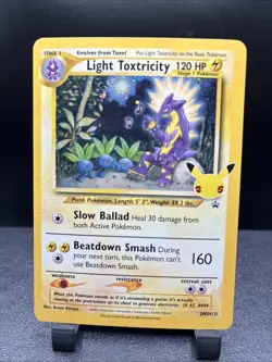 Light Toxtricity SWSH137 Black Star Promo 25th Celebrations LP Pokemon Holo - Image 1