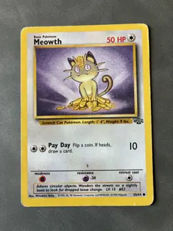 1999 POKEMON TCG MEOWTH 56/64 - Image 1