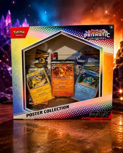 Pokemon TCG Scarlet & Violet Prismatic Evolutions Poster Collection Sealed Box - Image 1