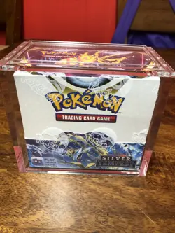 Pokemon TCG sliver Tempest Booster Box W/ Acrylic case - Image 1