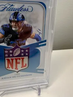 Aidan Hutchinson 2024 Flawless NFL Shield 1/1 PSA 9 Detroit Lions Panini - Image 3