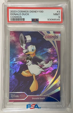 2023 Kakawow Cosmos Disney 100 Donald Duck Foil Insert Card #099/188 PSA 9 - Image 3