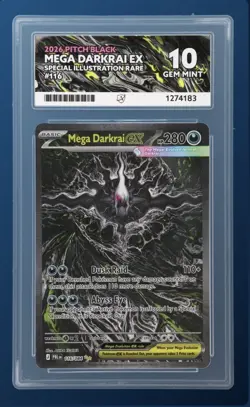 Pokemon TCG Pitch Black Mega Darkrai EX 116/084 SIR - Graded Ace 10 - REAL POP 1 - Image 1