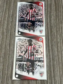 2025-26 Topps Chrome Uefa ClubCompetitions Nico Williams #39 X-Fractor+Base Card - Image 1