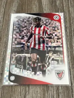 2025-26 Topps Chrome Uefa ClubCompetitions Nico Williams #39 X-Fractor+Base Card - Image 2