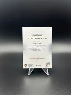 2024 Lamine YAMAL Futera Incredible /4 - ON CARD AUTO - 24k Gold Frame - Mint - Image 2