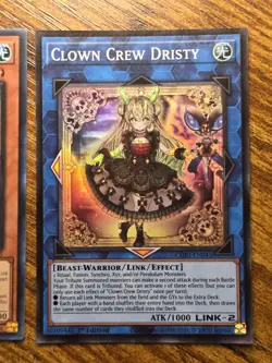 Clown Crew Biancaviso BLZD + Clown Crew Dristy CORI Super Rare Yugioh Set NM - Image 3