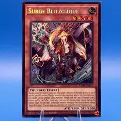 Surge Blitzclique CORI-EN011 Secret Rare 1st Edition Yugioh Chaos Origins NM - Image 1