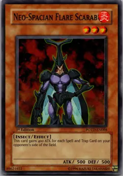 Neo-Spacian Flare Scarab POTD-EN004 Power of the Duelist Yu-Gi-Oh 1st Edition LP - Image 1