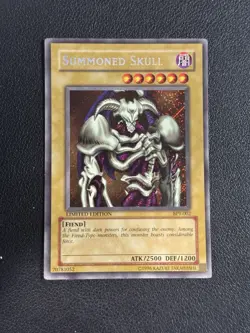 2002 Konami Yu-Gi-Oh! Summoned Skull Foil BPT-002 Secret Rare Limited Edition LP - Image 1