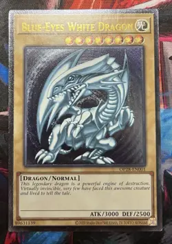 Yu-Gi-Oh! Blue-Eyes White Dragon OP28-EN001 ** Ultimate Rare * Pack Fresh - Image 2