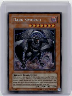 Yi-Gi-Oh Dark Simorgh SOVR-EN092 Stardust Overdrive Unlimited Secret Rare - Image 1