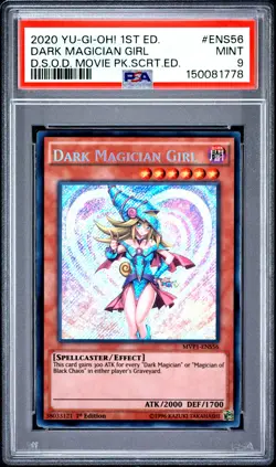 2020 1ST EDITION #ENS56 DARK MAGICIAN GIRL PSA 9 - Image 1