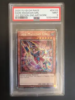 2024 YU-GI-OH! RA03 DARK MAGICIAN GIRL 1ST EDITION - 2ND ARTWORK #EN123 PSA 9 - Image 1