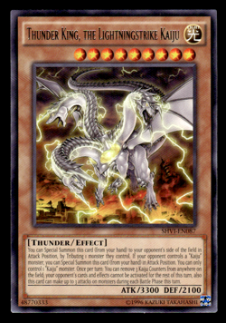 Yugioh Thunder King, The Lightningstrike Kaiju SHVI-EN087 Rare 1st Ed NM - Image 1