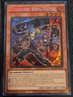 RA05-EN134 Vanquish Soul Razen Secret Rare 1st Ed YuGiOh - Image 1
