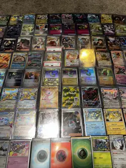 Pokemon TCG 92 Card Lot With PSA GRADED, PRISMATIC PROMO EEVEE 174, SIRs & More - Image 1