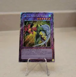 Yugioh Elemental Hero Flame Wingman RA03-EN152 Platinum 1st Ed. Secret Rare NM - Image 1