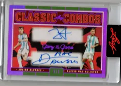 2026 LEAF GLORY OF THE GAME JULIAN ALVAREZ ALEXIS MAC ALLISTER AUTO #2/2 - Image 1
